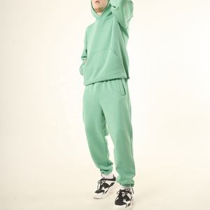 ผู้ผลิตชุดเสื้อฮู้ดดี้ทรงบ็อกซี่แบบครอปและชุดแทรคสูทสไตล์สตรีทแวร์พร้อมโลโก้สั่งทำ  แบบโอเวอร์ไซส์  ไม่มีลาย  สำหรับเล่นกีฬา - Product Image 5