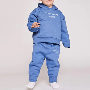 Streetwear Baby Boys 100% Cotton Sweatshirt Jogger <b>Set</b> Custom Tracksuit Winter Clothing Wholesale Made in Pakistan - Product Image 1