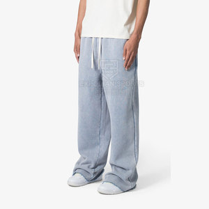 Pantalons de survêtement évasés pour hommes avec logo personnalisé 2025, matière unie, qualité supérieure, prix bas, pantalons de survêtement évasés - Product Image 6