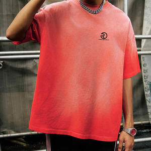 Camiseta púrpura con lavado ácido para hombre, camiseta de gran tamaño, Camisetas estampadas, Camiseta 100% de algodón Boxy Fit, Camiseta 100% de algodón transpirable para hombre - Product Image 4