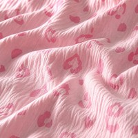 Ensemble de pyjamas pour femmes en coton nuage imprimé léopard, manches courtes, trois pièces