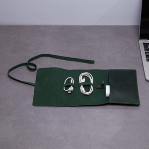 Leather Luxury Cable Organizer Pouch Waterproof Shockproof USB Charger Cord Daily Use Travel Storage Wholesale LCO-0047 - Product Image 4