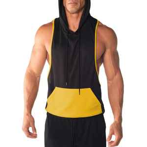 High Quality Cotton Sleeveless Tank Top for Men Summer Fitness Sportswear with Button Decoration <b>Muscle</b> <b>Vests</b> Blank Pattern - Product Image 5