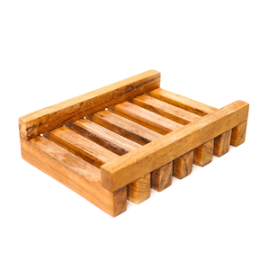 Porte-savon rectangulaire en bois, porte-savon en bois antidérapant, boîte à savon pour salle de bain, porte-savon à prix abordable - Product Image 4