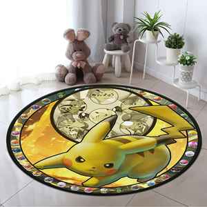Tapis imprimé Pikachu - Décoration moderne pour chambre d'enfant et salon, tapis doux non tissé - Product Image 3