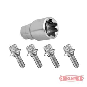 สกรูกันขโมยพร้อมด้วยเครื่องซักผ้าแบบตรงฟุต/pg/ct คีย์17/19มม. M12X1.25 (5ชิ้น) ตราสัญลักษณ์-2612 2 - Product Image 4