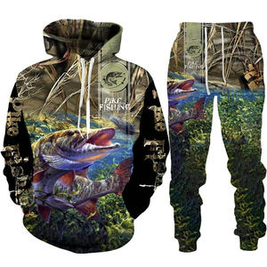 Venta al por mayor de los hombres Casual transpirable de 2 piezas Jogging Outfits de manga larga de lana Running Sweat Suits - Product Image 4