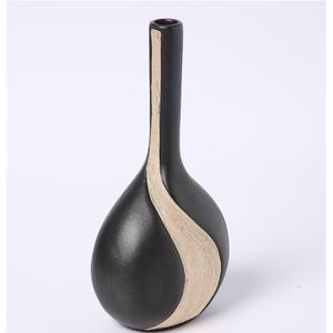 Florero de cerámica hecho a mano moderno blanco y dorado, decoración del hogar, oficina y Hotel, diseño moderno, cerámica elegante que - Product Image 2