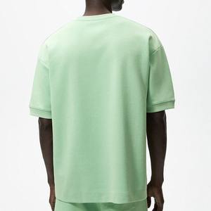 2025 gros coupe ample hommes T-Shirt 100% coton imprimé uni imprimé surdimensionné coton blanc T-Shirt - Product Image 2