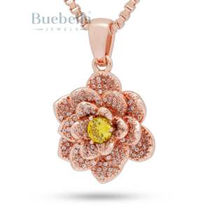 Collar de loto de renacimiento chapado en oro para hombre, ropa informal estilo Hip Hop, joyería de moda, colgante, regalo - Product Image 4