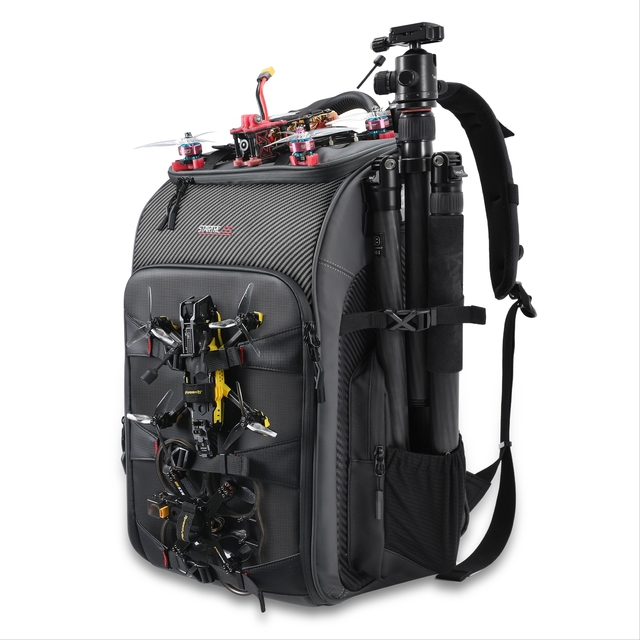 STARTRC 40L Professional Shockproof Drone Travel Bag, Large Capacity Waterproof PU Leather Handbag with Custom Padding