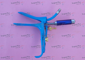 Espéculo Vaginal Graves con Fuente de Luz, Tallas S, M, L, Recubrimiento de Nailon Azul, Ginecología - Product Image 5