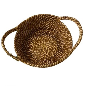 Stylish Unique Rattan <b>Bowl</b> Multipurpose Woven <b>Bowl</b> for Kitchen <b>Snacks</b> Fruits Nuts Salad Tabletop Home Display From INdia - Product Image 2