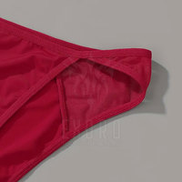 Braguitas de Bikini de Cintura Alta para Mujer, Tejido Sólido de Spandex/Nylon, Transpirable, de Secado Rápido, Ligero, Sin Costuras, Personalizable, Casual