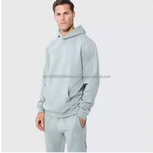 Survêtement décontracté pour homme, coupe ample, avec capuche, jogging, épaules tombantes, respirant, en molleton, logo imprimé, survêtement décontracté pour homme, coupe ample - Product Image 2