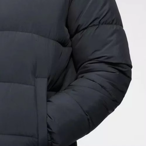 Veste décontractée d'automne en tissu tissé enduit, col montant, fermeture éclair, motif uni avec logo frontal, service OEM - Product Image 5