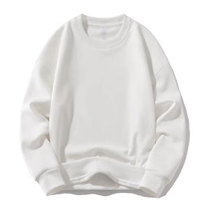 Top Demanded 400GSM Crewneck Pullover Sudadera Algodón Fleece Serigrafía Tallas grandes Sudadera en blanco - Product Image 1