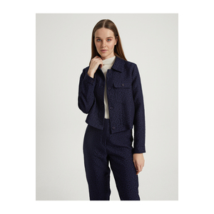 Chemise Jacquard pour Femme BGN avec Détails en Cuir, Modèle de Veste Élégante W24J463 - Product Image 3