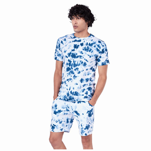 Top quality Tai Dai Men's Summer <b>Set</b> Pullover Two Piece T Shirt Shorts <b>Set</b> With Customized Printed Design And Size custom OEM - Product Image 2