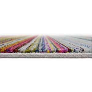 Multicolour Striped Viscose Flat Weave <b>Rug</b> Classic Hallway Runner for Bedroom - Product Image 3