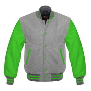Wholesale Custom Men's <b>Varsity</b> <b>Jackets</b> with Stand Collar High Street Style Winter Letterman Blank <b>Jackets</b> - Product Image 5