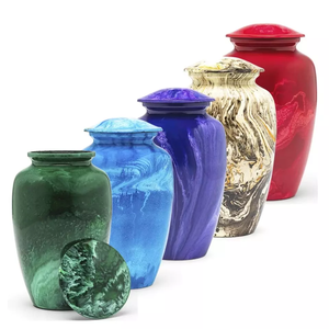 Memorial Multi Colour Cremation <b>Urns</b> for Human Ashes <b>Large</b> Burial Marble Finish Adult Cremation <b>Urn</b> Funeral Decorative <b>Urns</b> - Product Image 1
