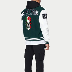Veste Letterman vierge de haute qualité Prix de gros Produit entièrement personnalisé Logo personnalisé Patch Work - Product Image 3