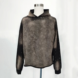 Sweat-shirts en molleton de coton tie-dye sur mesure de haute qualité pour hommes, service OEM, impression personnalisée, col à capuche écologique, décontracté, hiver - Product Image 1