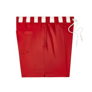 Quick Dry Le Sirenuse Logo Swim <b>Trunks</b> <b>for</b> <b>Men</b> Finestra Embroidered High Street Style Shorts Pompeiian Red Checkered Waistband - Product Image 3