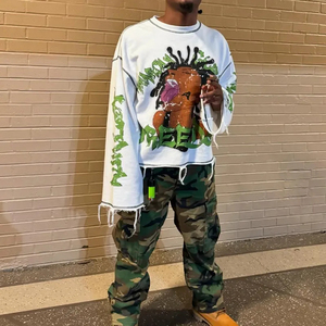 เสื้อยืดโอเวอร์ไซส์สำหรับผู้ชายผ้าคอตตอนสี100% 300 GSM รุ่นล่าสุดพิมพ์ลายสำหรับงานตามสั่ง - Product Image 3