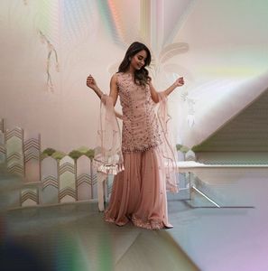 เสื้อผ้าชนเผ่าอินเดียนชุดสูทแนวปาลาซโซชุดปาร์ตี้ปักลาย - Product Image 1