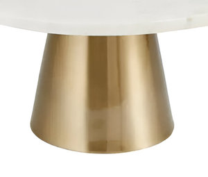 Gran oferta, tapa de mármol blanco y Base de Metal, soporte para pastel, postre de boda, taza para servir pastel, soporte para fiesta, restaurante, Hotel - Product Image 3