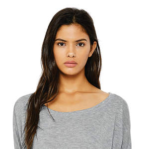 T-Shirt décontracté à manches longues et épaules dénudées pour femmes, 65% polyester 35% coton 32 simple 3.7 oz - Product Image 4