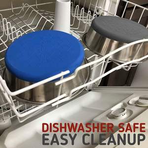 Vente chaude De Qualité Lourde 200ml Petware En Acier Inoxydable Pur Argent Chien Bol avec Base En Caoutchouc Mangeoire pour Chats - Product Image 6