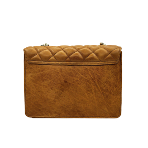 Sac à bandoulière en cuir matelassé de luxe pour femmes élégant Vintage chaîne sangle sac à main doux fronde sac à main avec poche à fermeture éclair - Product Image 3