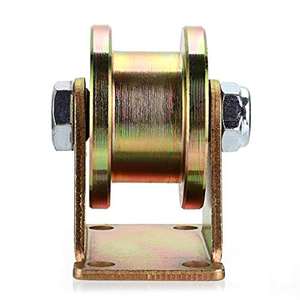 Fabrik 50mm Rolling Gate Industrie maschinen Rollen V Nut Rad Schiebe tor Rollen mit Halterung für Drahtseil schiene - Product Image 5