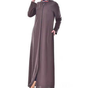 Abaya pour femmes, prix de gros, décontractée, respirante, légère, à séchage rapide, manches longues, couleur unie, imprimé numérique, nouveau design, musulmane - Product Image 1
