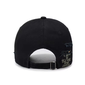 Casquette de baseball vintage déchirée avec broderie, visière anti-UV, unisexe, quatre saisons, décontractée, respirante, imperméable, en satin, pour hommes et femmes - Product Image 3