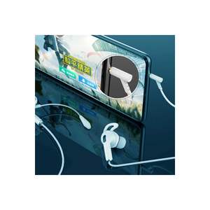 Casque supra-auriculaire sans fil AK-P9 blanc avec Bluetooth 5.0, réduction active du bruit (ANC), étanche, pour le sport, avec affichage LED de la batterie - Product Image 4