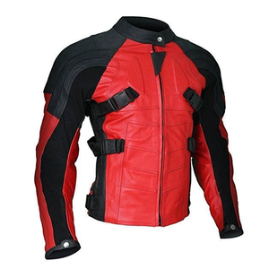 Men's High-Performance Red Cowhide Leather Motorbike Jacket Custom Winter Motorcycle Jacket Track Protection for Racing Track - Product Image 1