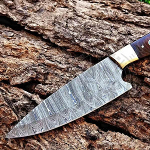 New Arrival Factory Price Handmade Damascus Steel <b>Steak</b> <b>Knife</b> Carbon Steel Blade Rosewood Handle Eco-Friendly Dishwasher Safe - Product Image 3