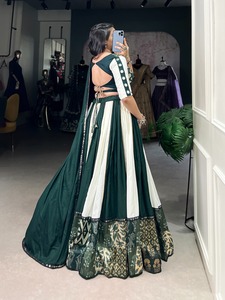 Nouveau dernier rayonne pur imprimé avec papier miroir travail Lehenga Choli fête porter - Product Image 4