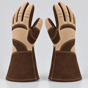 Gants de travail en cuir, longueur poignet, durables, style décontracté pour l'extérieur, impression par transfert thermique, gants de soudage de haute qualité pour unisexe - Product Image 2