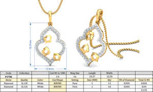 Lovely Zircon Pendant Minimalist Brass Necklace For Women 18k Gold Plated Dainty Geometric Charm Pendant For Wholesale/OEM/ODM - Product Image 4