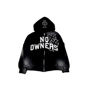 เสื้อมีฮู้ดวินเทจสำหรับผู้ชายเสื้อมีฮู้ดแนวสตรีทพร้อมแสงแดดดีไซน์ตามสั่ง - Product Image 5