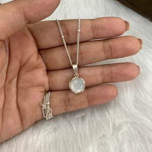 925 pendentif en argent Sterling pierre de lune naturelle Unique Design Vintage plaqué or charme classique pour femmes filles cadeaux d'anniversaire - Product Image 4