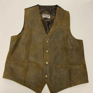 เสื้อกั๊กหนังนิ่มสำหรับไบเกอร์คาวบอย,กระเป๋าสะพายหลังด้านนอกหนังวัวแท้สำหรับทั้งชายและหญิง - Product Image 4