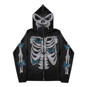 Coupe-Vent Grande Taille Strass Hoodies Coton Mélangé Strass Hoodies Nouveau Style Strass Hoodies - Product Image 1