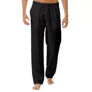 Pantalon homme 100% coton de qualité supérieure 2022 dernière conception vente en gros couleur personnalisée taille Style ODM - Product Image 1