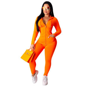 Conjunto Deportivo de Invierno para Mujer de Alta Calidad, con Cremallera, Pantalones Holgados de Cintura Alta Elástica y Top, Dos Piezas - Product Image 5